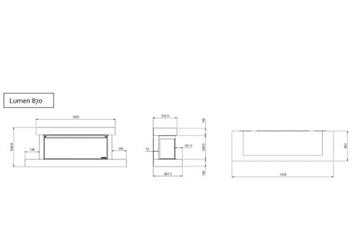 Elektro-Wandkamin La Nordia Lumen 870
